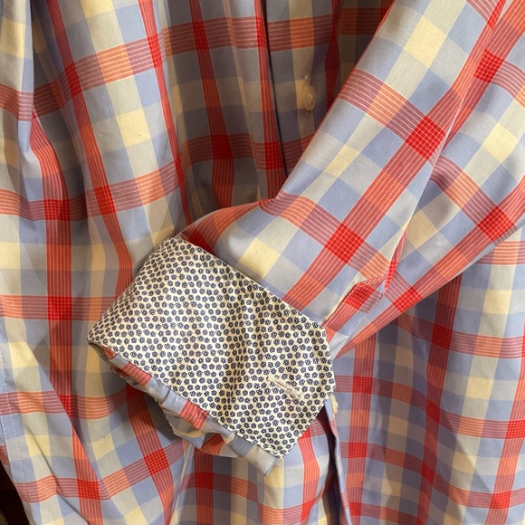 EGARA Slim Fit Men’s XL Multi Color Plain Button Down Shirt - Picture 2 of 3